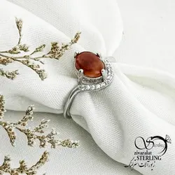 خرید و قیمت انگشتر نقره با سنگ عقیق یمن کد 13585 | خرید انگشتر عقیق با نقره ایتالیایی در فروشگاه زیورآلات استرلینگ