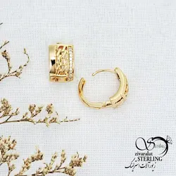 خرید و قیمت گوشواره کلیپسی کارتیر برند ژوپینگ کد 13489 | خرید گوشواره میخی گوی درشت برند استیل در فروشگاه زیورآلات استرلینگ