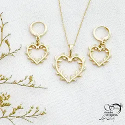 خرید و قیمت نیمست قلب طرح دار برند ژوپینگ کد 13781 | خرید سرویس مجلسی مشابه طلا در فروشگاه زیورآلات استرلینگ