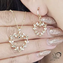 خرید و قیمت نیمست قلب طرح دار برند ژوپینگ کد 13781 | خرید سرویس مجلسی مشابه طلا در فروشگاه زیورآلات استرلینگ