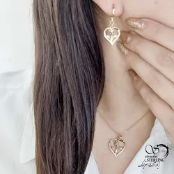 خرید و قیمت نیمست قلب گل رز برند ژوپینگ کد 13782 | خرید سرویس مجلسی مشابه طلا در فروشگاه زیورآلات استرلینگ