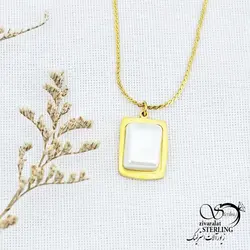 خرید و قیمت گردنبند طرح طلا برند استیل کد 13832 | خرید رولباسی ونکلیف برند استیل دو طرفه در فروشگاه زیورآلات استرلینگ