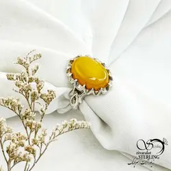 خرید و قیمت انگشتر شرف الشمس نقره کد 13882 | خرید انگشتر عقیق با نقره ایتالیایی در فروشگاه زیورآلات استرلینگ