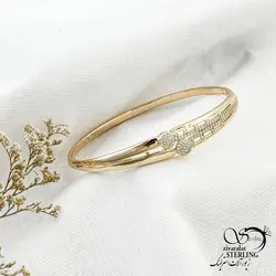 خرید و قیمت دستبند النگویی مارک ژوپینگ طرح طلا کد 13913 | خرید دستبند النگویی استیل طرح مار در فروشگاه زیورآلات استرلینگ