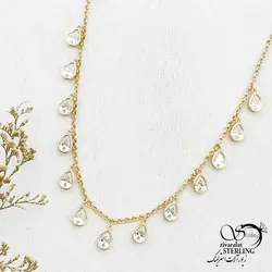 خرید و قیمت گردنبند ژوپینگ نگین جواهری کد 13894 | خرید رولباسی ونکلیف برند استیل دو طرفه در فروشگاه زیورآلات استرلینگ