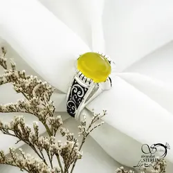 خرید و قیمت انگشتر نقره شرف الشمس عیار925 (مردانه) کد 13961 | خرید انگشتر عقیق با نقره ایتالیایی در فروشگاه زیورآلات استرلینگ