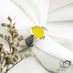 خرید و قیمت انگشتر نقره شرف الشمس طرح خطی کد 13946 | خرید انگشتر عقیق با نقره ایتالیایی در فروشگاه زیورآلات استرلینگ