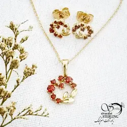 خرید و قیمت نیمست ژوپینگ نگین جواهری کد 14029 | خرید سرویس مجلسی مشابه طلا در فروشگاه زیورآلات استرلینگ