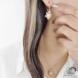 خرید و قیمت نیمست گلبرگ مرواریدی ژوپینگ کد 14026 | خرید سرویس مجلسی مشابه طلا در فروشگاه زیورآلات استرلینگ