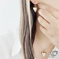 خرید و قیمت نیمست قلب آینه ایی نگین دار مارک ژوپینگ کد 14020 | خرید سرویس مجلسی مشابه طلا در فروشگاه زیورآلات استرلینگ