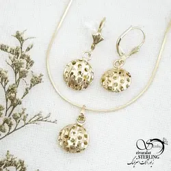 خرید و قیمت نیمست ژوپینگ توپی طرح طلا کد 14016 | خرید سرویس مجلسی مشابه طلا در فروشگاه زیورآلات استرلینگ