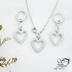 خرید و قیمت نیمست قلب و بینهایت برند ژوپینگ کد 14012 | خرید سرویس مجلسی مشابه طلا در فروشگاه زیورآلات استرلینگ