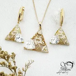 خرید و قیمت نیمست مثلث برند ژوپینگ کد 14004 | خرید سرویس مجلسی مشابه طلا در فروشگاه زیورآلات استرلینگ