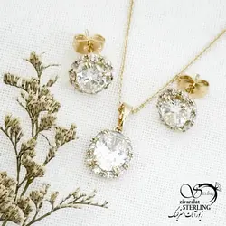 خرید و قیمت نیمست جواهری مارک ژوپینگ کد 13994 | خرید سرویس مجلسی مشابه طلا در فروشگاه زیورآلات استرلینگ