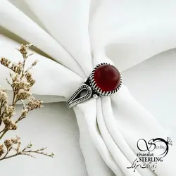 خرید و قیمت انگشتر نقره ایتالیا سنگ عقیق کد 14047 | خرید انگشتر عقیق با نقره ایتالیایی در فروشگاه زیورآلات استرلینگ