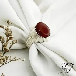 خرید و قیمت انگشتر دست ساز نقره 925 عیار عقیق یمن کد 14074 | خرید انگشتر عقیق با نقره ایتالیایی در فروشگاه زیورآلات استرلینگ