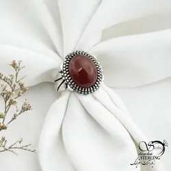 خرید و قیمت انگشتر نقره عقیق رکاب ساخت استاد حمزه کد 14102 | خرید انگشتر عقیق با نقره ایتالیایی در فروشگاه زیورآلات استرلینگ