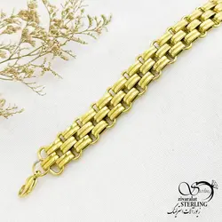 خرید و قیمت دستبند استیل طرح طلا کد 14279 | خرید دستبند مجلسی نگین دار در فروشگاه زیورآلات استرلینگ