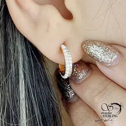 خرید و قیمت گوشواره میخی طرح طلا مرواریدی کد 14307 | خرید گوشواره میخی گوی درشت برند استیل در فروشگاه زیورآلات استرلینگ