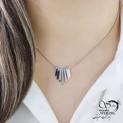 خرید و قیمت گردنبند استیل سفید آویز دار کد 14477 | خرید رولباسی ونکلیف برند استیل دو طرفه در فروشگاه زیورآلات استرلینگ