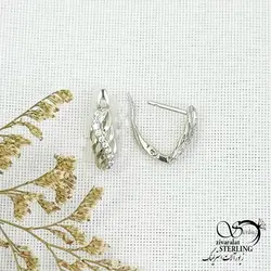 خرید و قیمت گوشواره ژوپینگ سفید جواهری کد 14605 | خرید گوشواره میخی گوی درشت برند استیل در فروشگاه زیورآلات استرلینگ