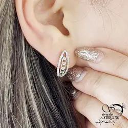 خرید و قیمت گوشواره ژوپینگ طرح کارتیر کد 14602 | خرید گوشواره میخی گوی درشت برند استیل در فروشگاه زیورآلات استرلینگ