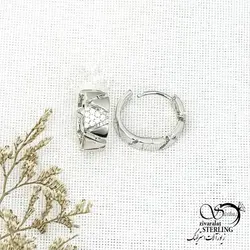 خرید و قیمت گوشواره مارک ژوپینگ کلیپسی کد 14667 | خرید گوشواره میخی گوی درشت برند استیل در فروشگاه زیورآلات استرلینگ