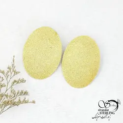 خرید و قیمت گوشواره استیل شنی طرح طلا کد 14661 | خرید گوشواره میخی گوی درشت برند استیل در فروشگاه زیورآلات استرلینگ