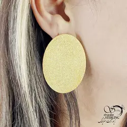 خرید و قیمت گوشواره استیل شنی طرح طلا کد 14661 | خرید گوشواره میخی گوی درشت برند استیل در فروشگاه زیورآلات استرلینگ