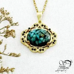 خرید و قیمت گردنبند طرح طلا طرح فیروزه کد 14634 | خرید رولباسی ونکلیف برند استیل دو طرفه در فروشگاه زیورآلات استرلینگ