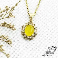 خرید و قیمت گردنبند طلاروس سنگ شرف الشمس کد 14677 | خرید رولباسی ونکلیف برند استیل دو طرفه در فروشگاه زیورآلات استرلینگ