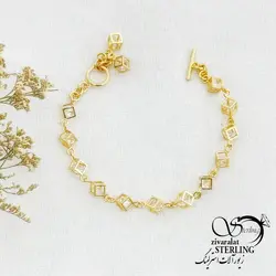 خرید و قیمت دستبند مکعبی برند ysx کد 14752 | خرید دستبند مجلسی نگین دار در فروشگاه زیورآلات استرلینگ