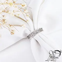 خرید و قیمت انگشتر نقره نگین کاری سایز 6 کد 11506 | خرید انگشتر نقره نگین کاری سایز9 در فروشگاه زیورآلات استرلینگ