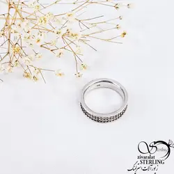 خرید و قیمت انگشتر نقره نگین کاری سایز 6 کد 11506 | خرید انگشتر نقره نگین کاری سایز9 در فروشگاه زیورآلات استرلینگ