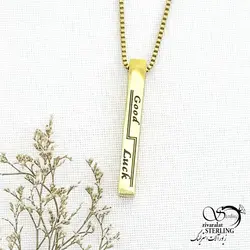 خرید و قیمت گردنبند استیل استوانه ای کد 14803 | خرید رولباسی ونکلیف برند استیل دو طرفه در فروشگاه زیورآلات استرلینگ