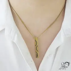 خرید و قیمت گردنبند استوانه ای برند استیل کد 14802 | خرید رولباسی ونکلیف برند استیل دو طرفه در فروشگاه زیورآلات استرلینگ