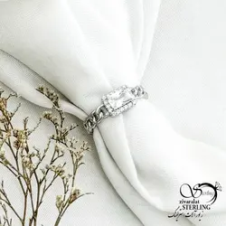 خرید و قیمت انگشتر کارتیر تک نگین نقره 925 عیار کد 14906 | خرید انگشتر عقیق با نقره ایتالیایی در فروشگاه زیورآلات استرلینگ