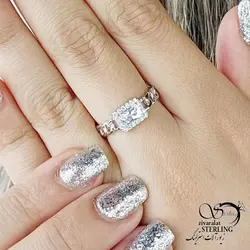 خرید و قیمت انگشتر کارتیر تک نگین نقره 925 عیار کد 14906 | خرید انگشتر عقیق با نقره ایتالیایی در فروشگاه زیورآلات استرلینگ