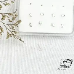 خرید و قیمت پیرسینگ بینی نقره طرح پاپیون کد 15046 | خرید پیرسینگ نقره حلقه ای مناسب بینی در فروشگاه زیورآلات استرلینگ