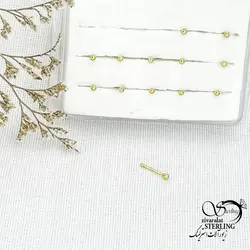 خرید و قیمت پیرسینگ بینی طلایی نقره ایتالیا کد 15041 | خرید پیرسینگ نقره حلقه ای مناسب بینی در فروشگاه زیورآلات استرلینگ