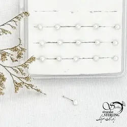 خرید و قیمت پیرسینگ بینی مرواریدی نقره ایتالیا کد 15040 | خرید پیرسینگ نقره حلقه ای مناسب بینی در فروشگاه زیورآلات استرلینگ