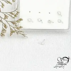 خرید و قیمت پیرسینگ بینی گیتار نقره ایتالیا کد 15038 | خرید پیرسینگ نقره حلقه ای مناسب بینی در فروشگاه زیورآلات استرلینگ