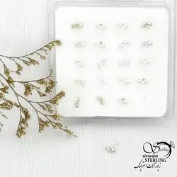 خرید و قیمت پیرسینگ بینی طرح بینهایت نقره ایتالیا کد 15032 | خرید پیرسینگ نقره حلقه ای مناسب بینی در فروشگاه زیورآلات استرلینگ