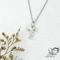 خرید و قیمت گردنبند نقره صلیب طرح دار عیار925 کد 15098 | خرید گردنبند استیل love با نگین اتمی در فروشگاه زیورآلات استرلینگ