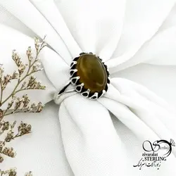 خرید و قیمت انگشتر رکاب صفوی شرف الشمس نقره925 کد 15068 | خرید انگشتر عقیق با نقره ایتالیایی در فروشگاه زیورآلات استرلینگ