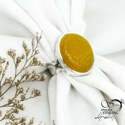 خرید و قیمت انگشتر مردانه نقره ایتالیا رکاب صفوی عقیق زرد کد 15067 | خرید انگشتر عقیق با نقره ایتالیایی در فروشگاه زیورآلات استرلینگ