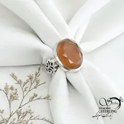 خرید و قیمت انگشتر عقیق یمن تراش دار رکاب صفوی کد 15236 | خرید انگشتر عقیق با نقره ایتالیایی در فروشگاه زیورآلات استرلینگ