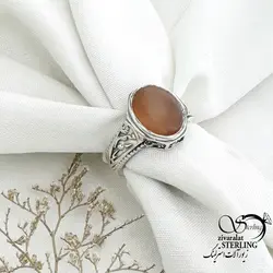 خرید و قیمت انگشتر عقیق یمن نقره ایتالیا کد 15231 | خرید انگشتر عقیق با نقره ایتالیایی در فروشگاه زیورآلات استرلینگ