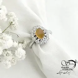 خرید و قیمت انگشتر عقیق یمن نقره جواهری کد 15352 | خرید انگشتر عقیق با نقره ایتالیایی در فروشگاه زیورآلات استرلینگ