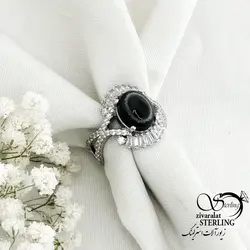 خرید و قیمت انگشتر سنگ باباقوری نقره ایتالیا کد 15344 | خرید انگشتر عقیق با نقره ایتالیایی در فروشگاه زیورآلات استرلینگ